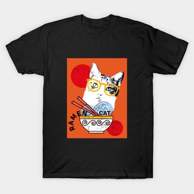 Ramen Cat T-Shirt by BeDazzleMe